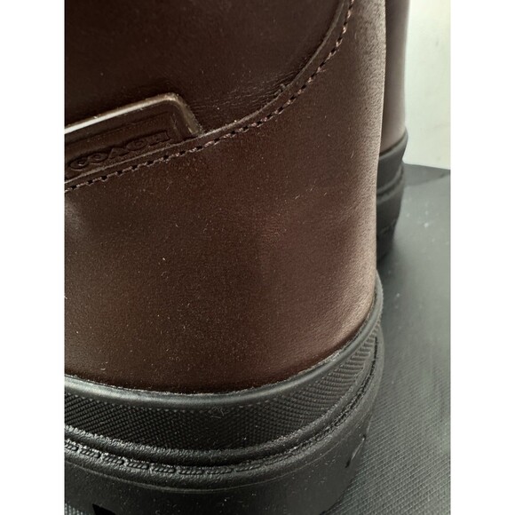 COACH Men\'s Connor Brown Leather Zip Boots Size: 12 D main image 5